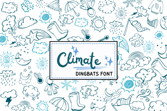 Climate: A Sketchy Dingbats Font for Creative Projects