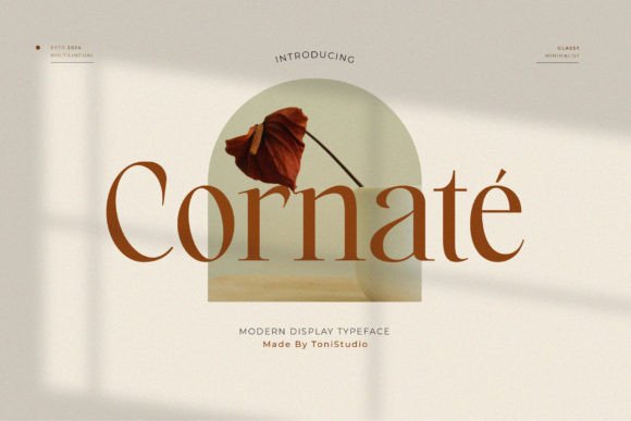 Cornate: A Serif Font for Crafters and Product Creators