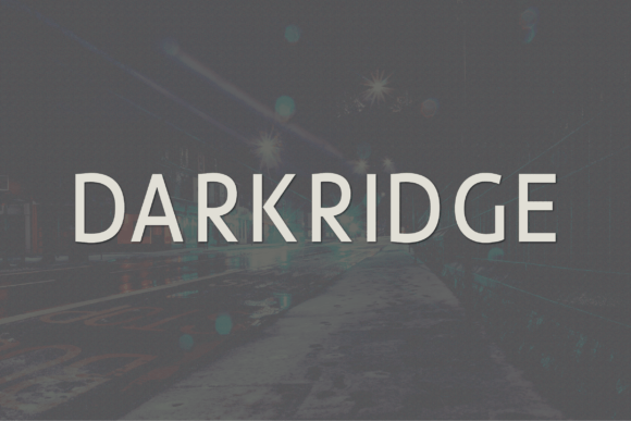 Darkridge: A Modern Sans Serif for Editorial Elegance