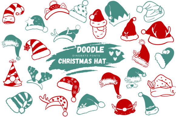 Doodle Christmas Hat: A Festive Font for Digital Design
