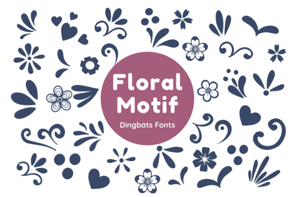 Floral Motif: A Beautiful Font for Handmade Creations