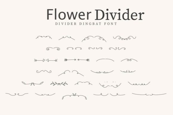Flower Divider: A Decorative Font for Creative Web Design
