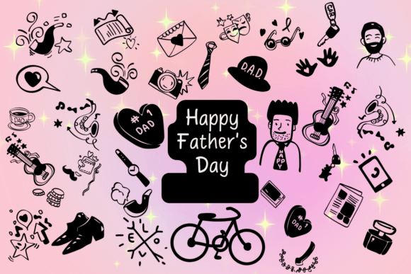 Happy Fathers Day: A Delightful Dingbat Font for Editorial Creativity