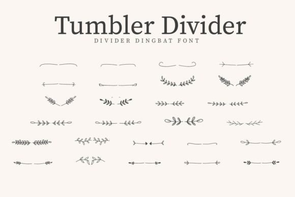 Tumbler Divider: A Font for Crafting with Character